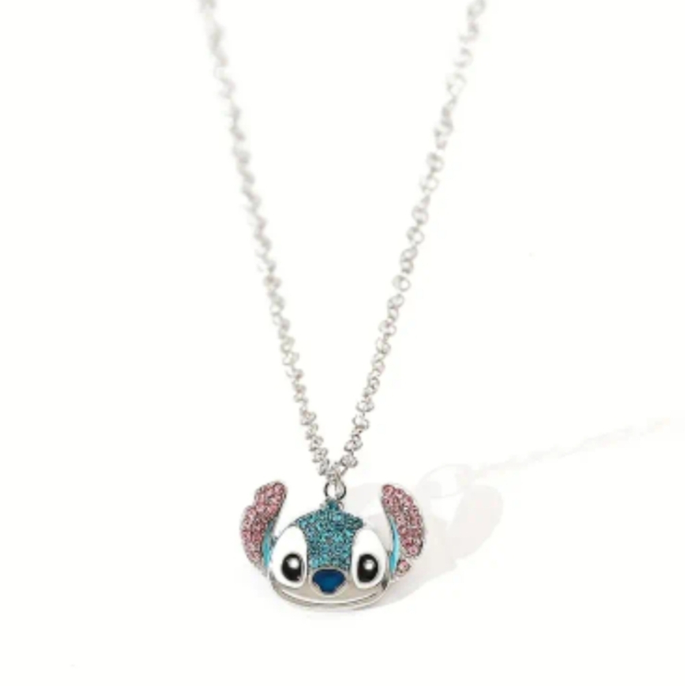 STITCH Rhinestone Pendant Necklace